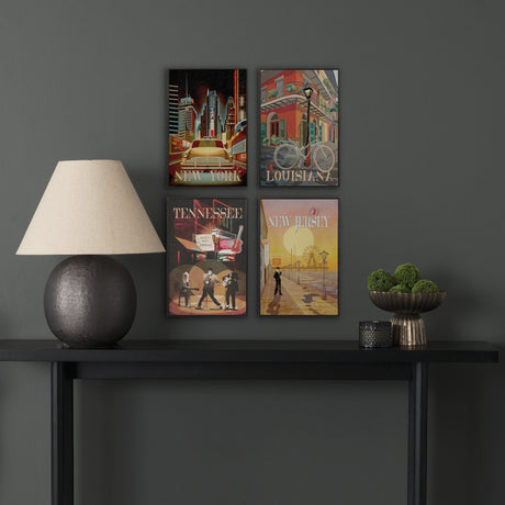 Louisiana Go USA (SM) by Mercana Studio a Hand Embellished Decograph Framed Art Print by Mercana at Eve Furniture