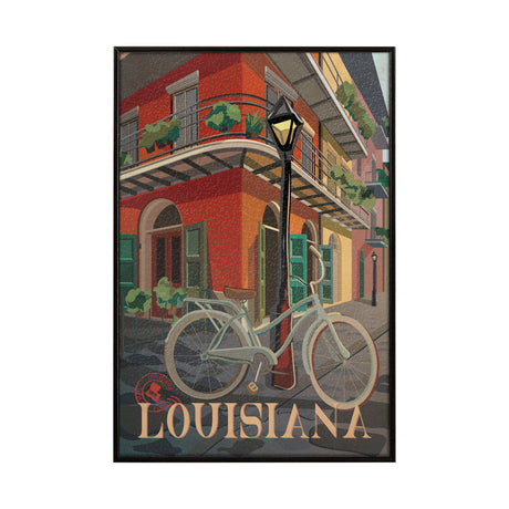 Louisiana Go USA (SM) by Mercana Studio a Hand Embellished Decograph Framed Art Print by Mercana at Eve Furniture