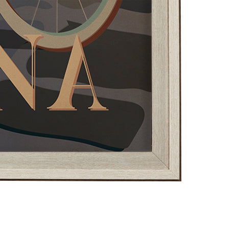 Louisiana Go USA (XL) by Mercana Studio a Hand Embellished Decograph Framed Art Print under Glass by Mercana at Eve Furniture
