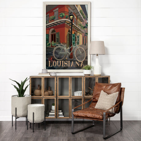 Louisiana Go USA (XL) by Mercana Studio a Hand Embellished Decograph Framed Art Print under Glass by Mercana at Eve Furniture