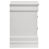 Louis Philippe White 2-drawer Nightstand Bedside Table by Coaster at Eve Furniture