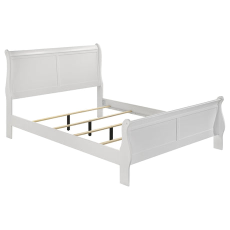 Louis Philippe White 47-inch Full Sleigh Panel Bed by Coaster at Eve Furniture