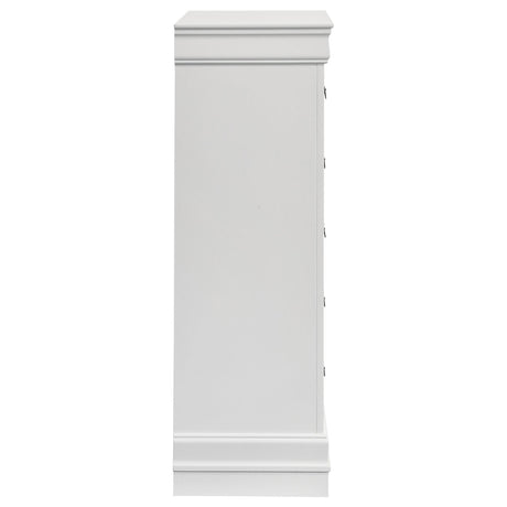 Louis Philippe 5-drawer Bedroom Chest White by Coaster at Eve Furniture