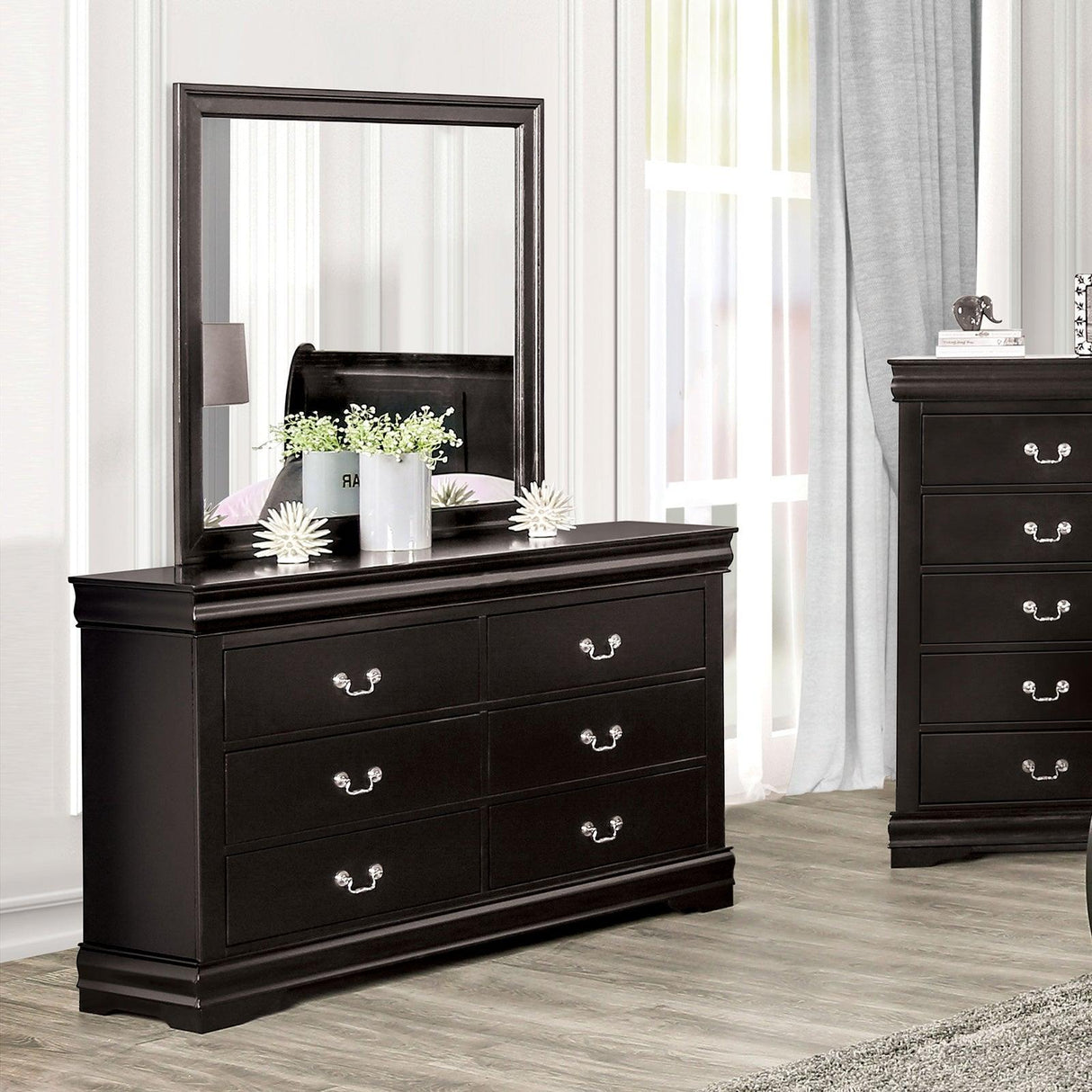 Louis Philippe Black Dresser by Furniture of America at Eve Furniture