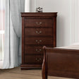 Louis Philippe Dark Cherry Chest by Furniture of America at Eve Furniture