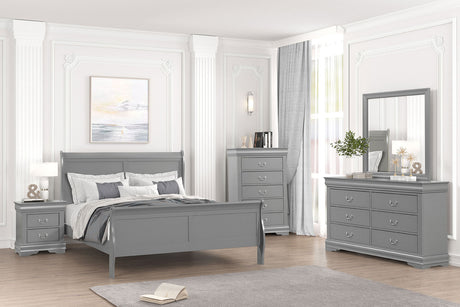 Louis Philippe Gray Queen Bed by Furniture of America at Eve Furniture