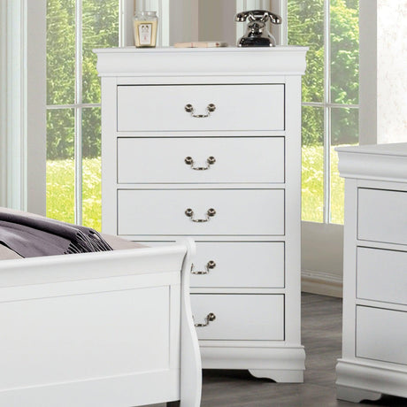 Louis Philippe White Chest by Furniture of America at Eve Furniture
