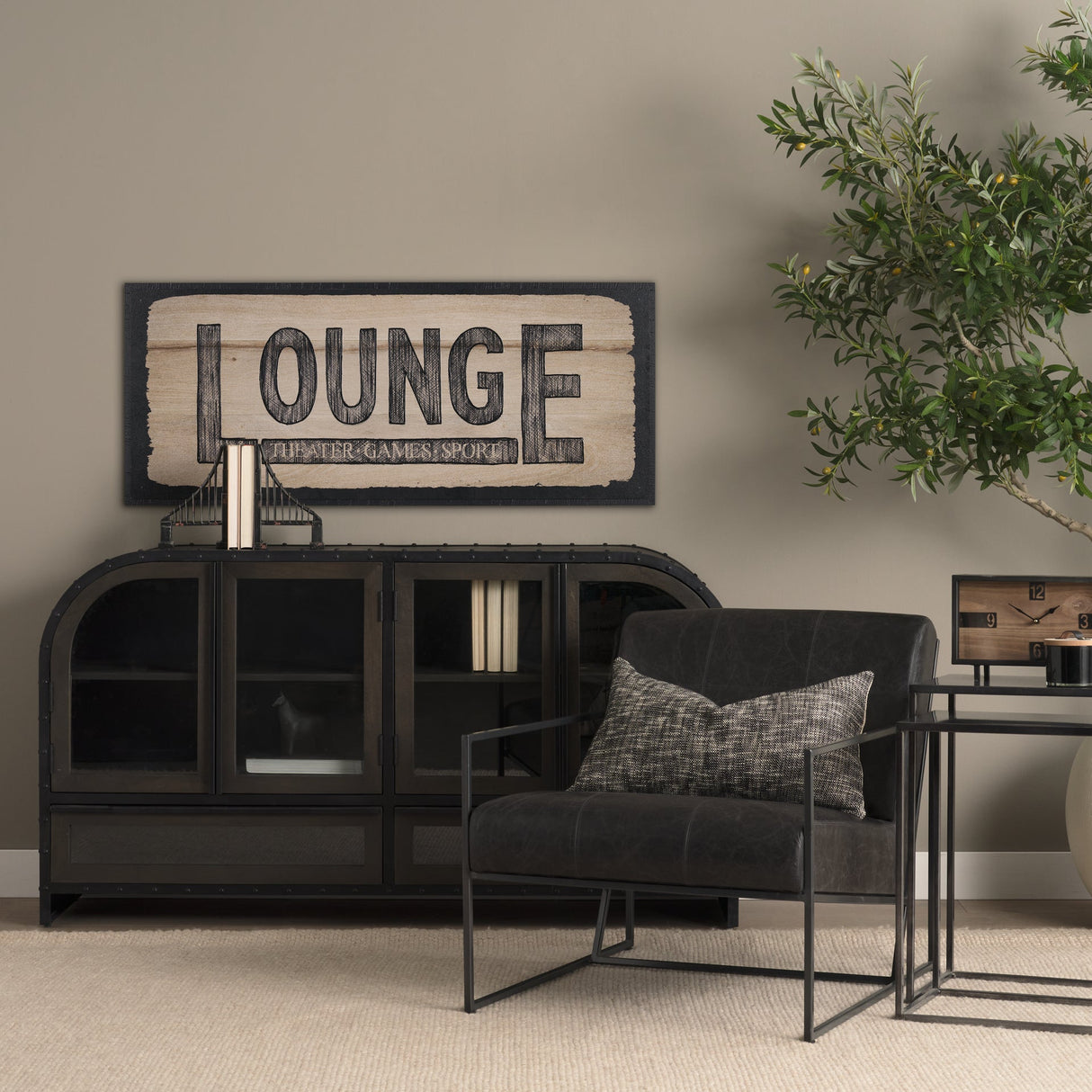 Lounge LG by Mercana Studio a Hand Embellished Framed Art Print by Mercana at Eve Furniture