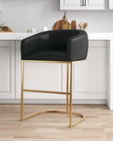 Louvre Barstool in Black by Manhattan Comfort at Eve Furniture