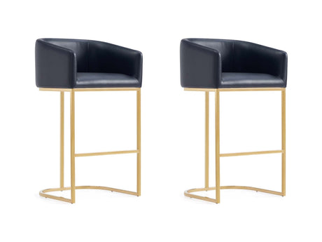Louvre Barstool in Black (set of 2) by Manhattan Comfort at Eve Furniture