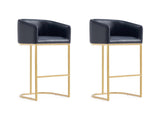 Louvre Barstool in Black (set of 2) by Manhattan Comfort at Eve Furniture