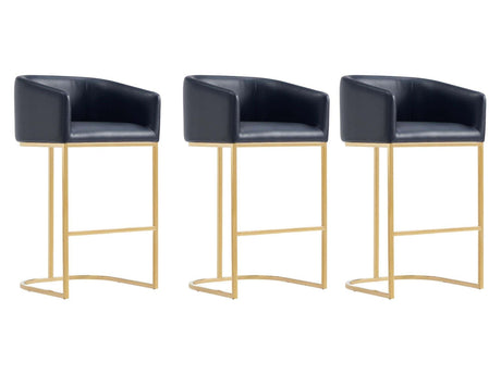 Louvre Barstool in Black (set of 3) by Manhattan Comfort at Eve Furniture