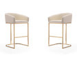 Louvre Barstool in Cream and Titanium Gold (set of 2) by Manhattan Comfort at Eve Furniture