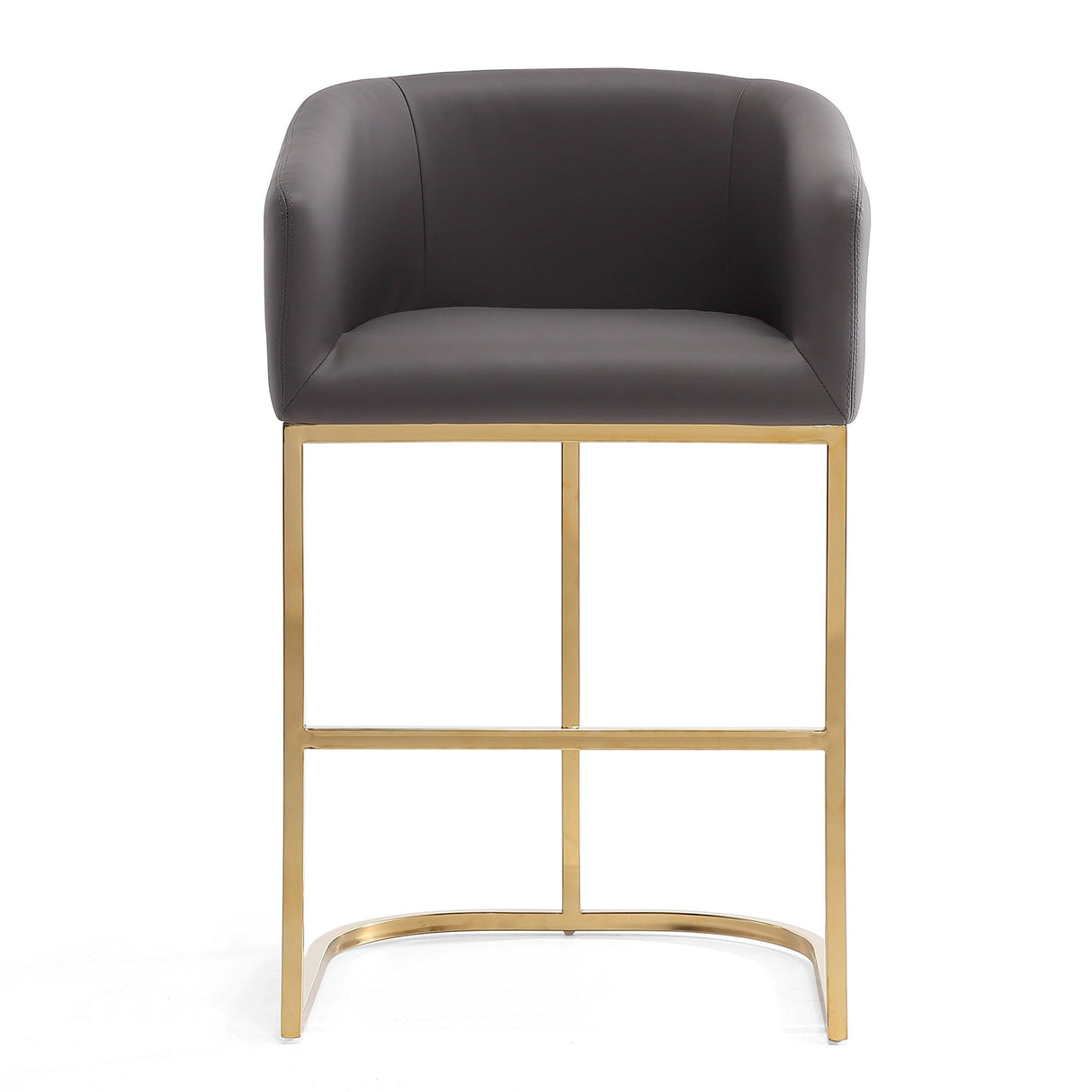 Louvre Barstool in Grey and Black by Manhattan Comfort at Eve Furniture
