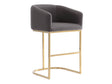 Louvre Barstool in Grey and Black by Manhattan Comfort at Eve Furniture
