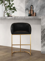 Louvre Counter Stool in Black by Manhattan Comfort at Eve Furniture