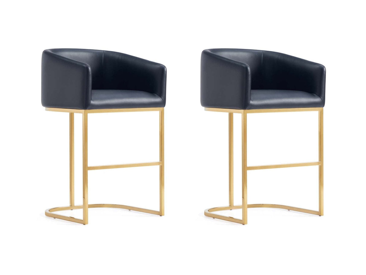 Louvre Counter Stool in Black (set of 2) by Manhattan Comfort at Eve Furniture