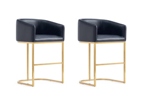 Louvre Counter Stool in Black (set of 2) by Manhattan Comfort at Eve Furniture