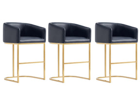 Louvre Counter Stool in Black (set of 3) by Manhattan Comfort at Eve Furniture
