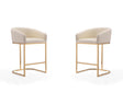 Louvre Counter Stool in Cream and Titanium Gold (set of 2) by Manhattan Comfort at Eve Furniture