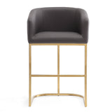 Louvre Counter Stool in Grey and Titanium Gold (set of 2) by Manhattan Comfort at Eve Furniture