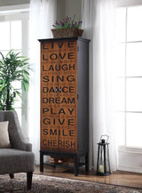 Lovegood Rich Brown/Black 2-Door Accent Cabinet