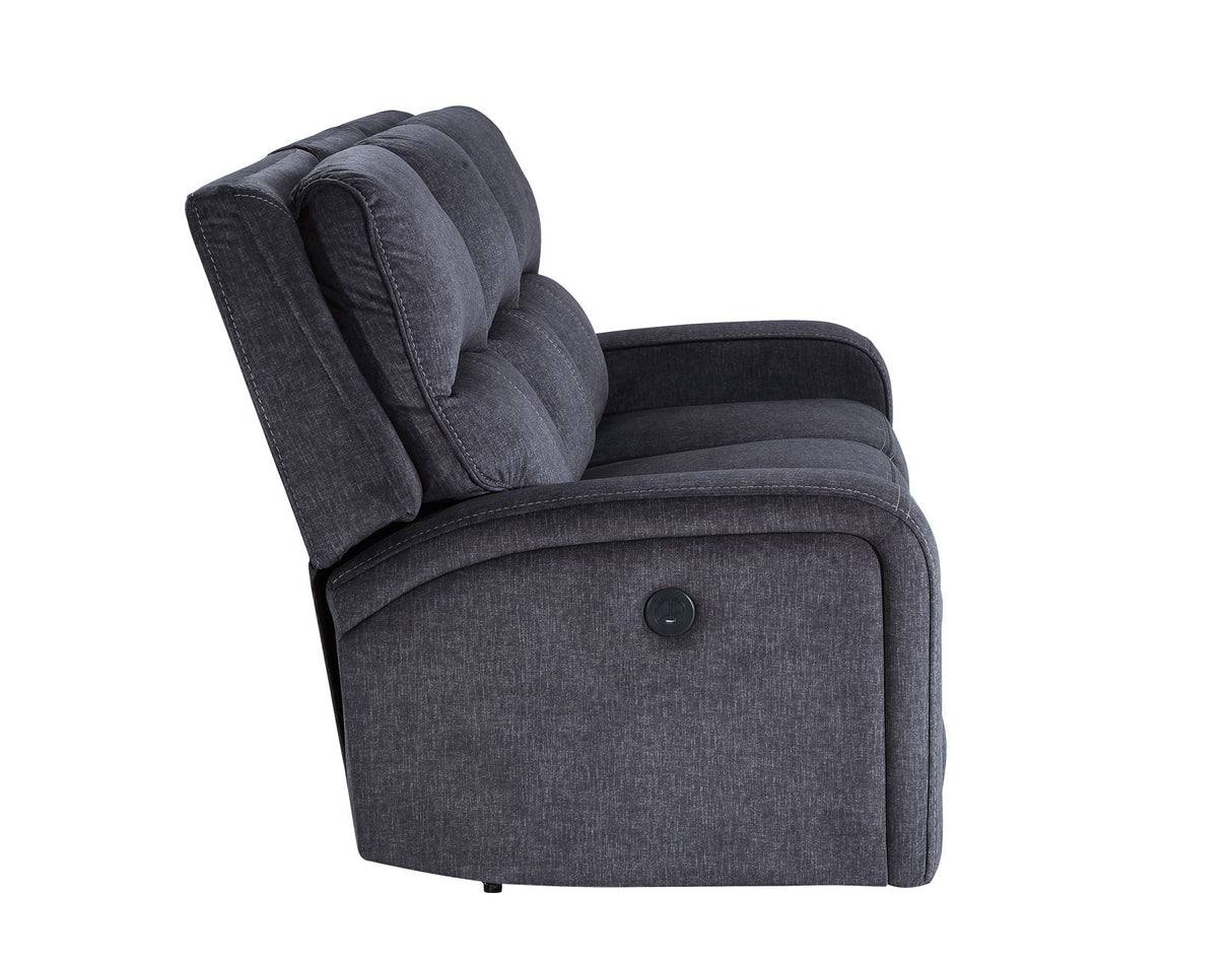 Lovell Charcoal Fabric 3-Piece Power Reclining Set by Steve Silver at Eve Furniture