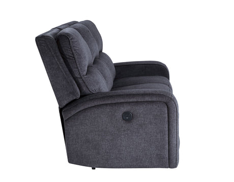 Lovell Charcoal Fabric 3-Piece Power Reclining Set by Steve Silver at Eve Furniture