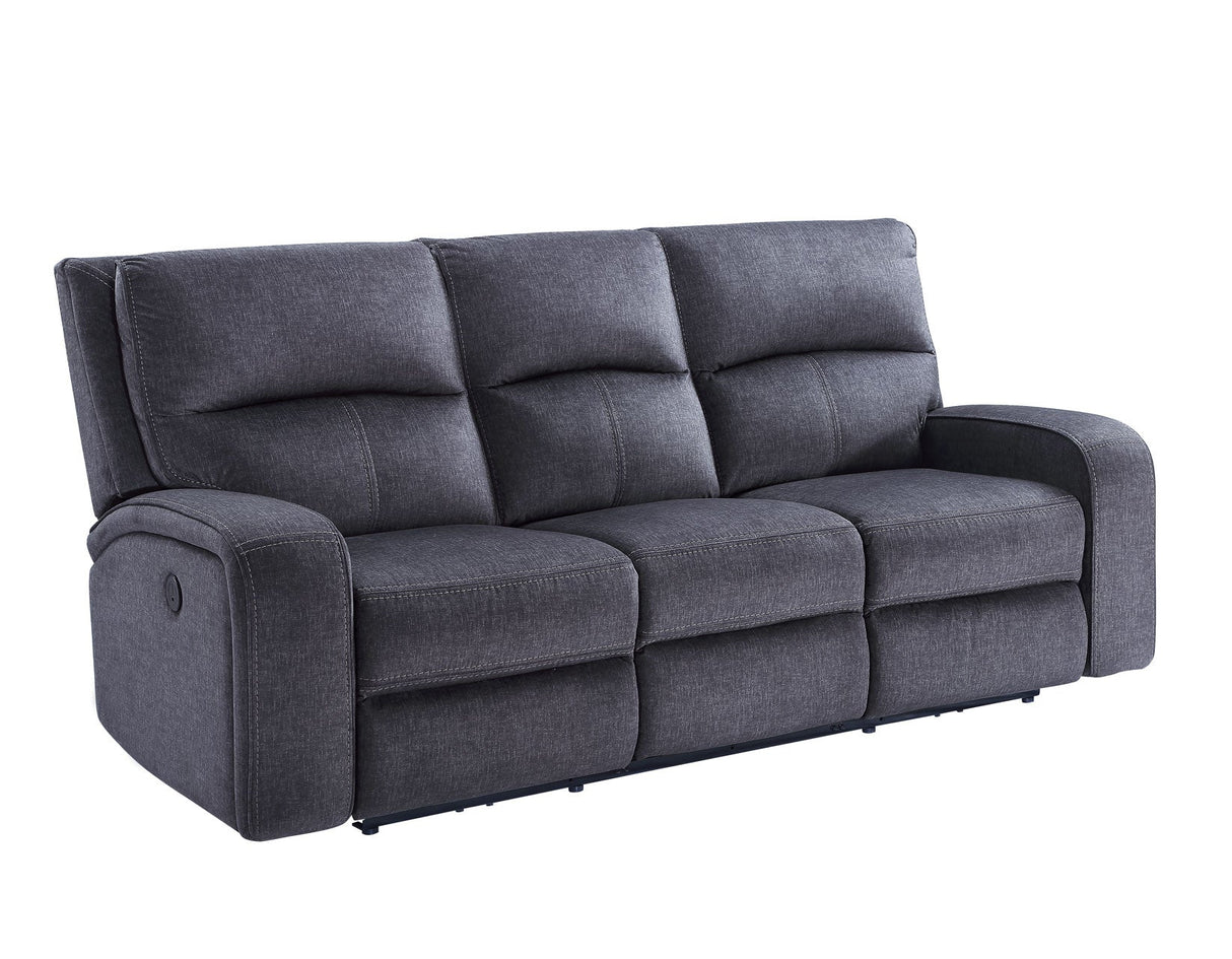 Lovell Charcoal Fabric 3-Piece Power Reclining Set by Steve Silver at Eve Furniture