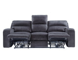 Lovell Charcoal Fabric 3-Piece Power Reclining Set by Steve Silver at Eve Furniture