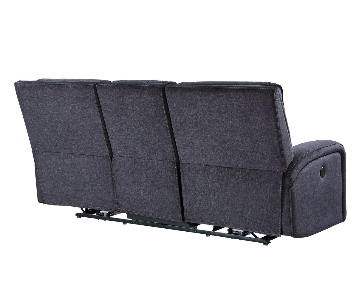 Lovell Charcoal Fabric 3-Piece Power Reclining Set by Steve Silver at Eve Furniture