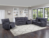 Lovell Charcoal Fabric 3-Piece Power Reclining Set by Steve Silver at Eve Furniture