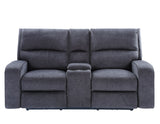 Lovell Charcoal Fabric 3-Piece Power Reclining Set by Steve Silver at Eve Furniture