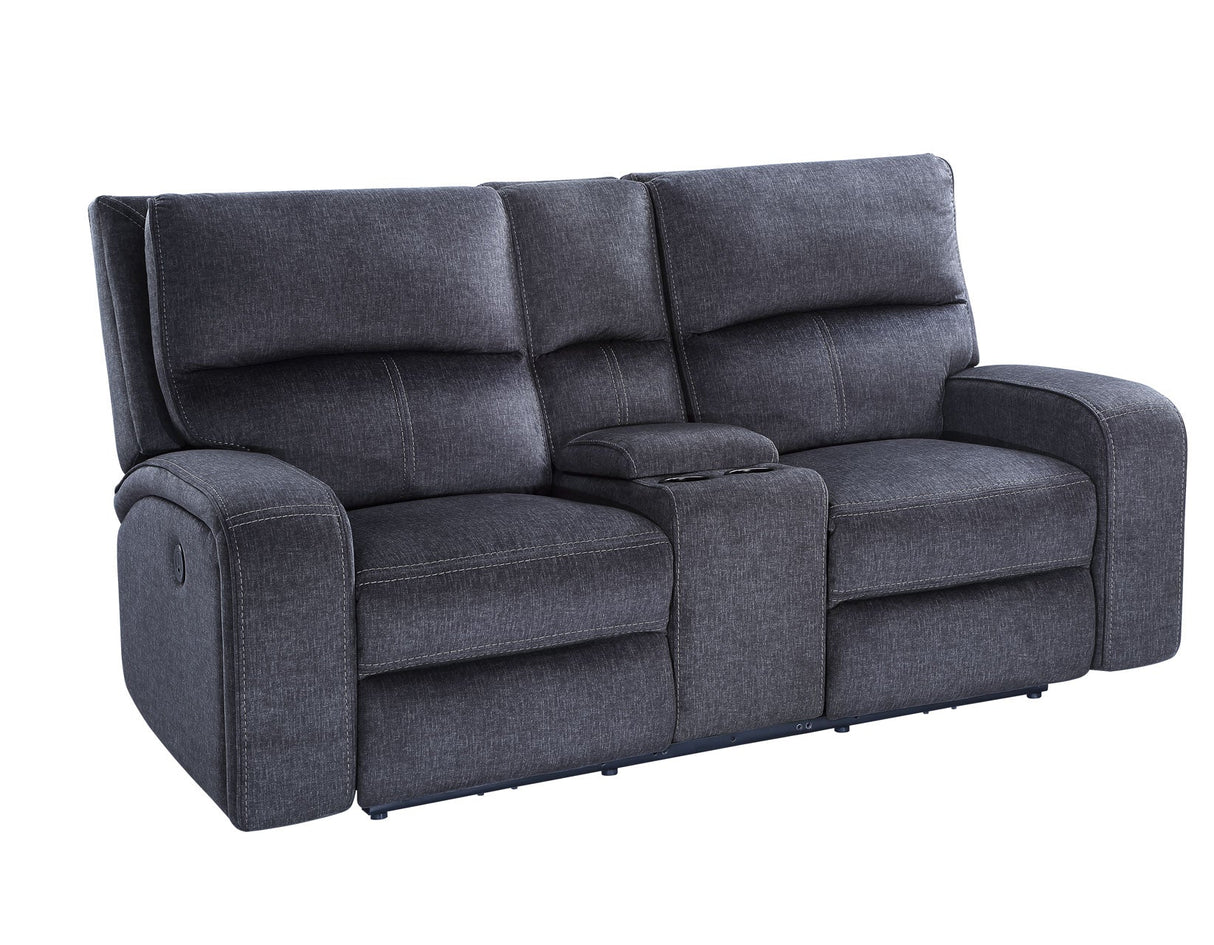 Lovell Charcoal Fabric 3-Piece Power Reclining Set by Steve Silver at Eve Furniture