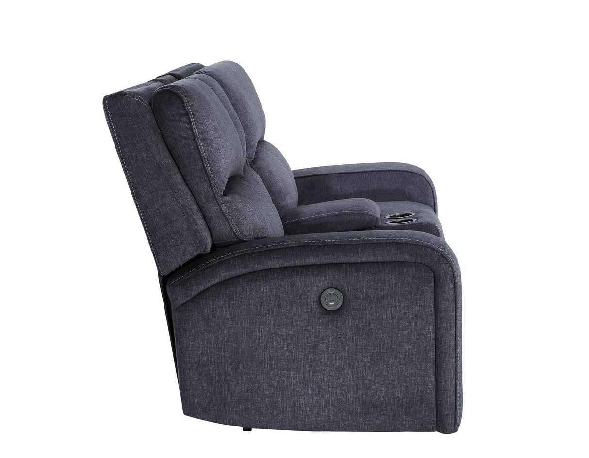 Lovell Charcoal Fabric 3-Piece Power Reclining Set by Steve Silver at Eve Furniture