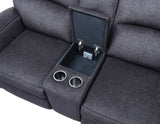 Lovell Charcoal Fabric 3-Piece Power Reclining Set by Steve Silver at Eve Furniture