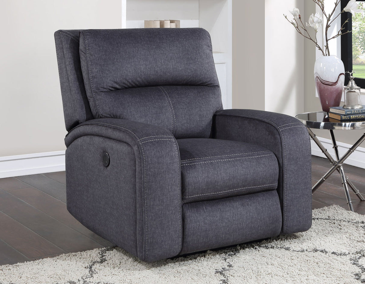 Lovell Charcoal Fabric 3-Piece Power Reclining Set by Steve Silver at Eve Furniture