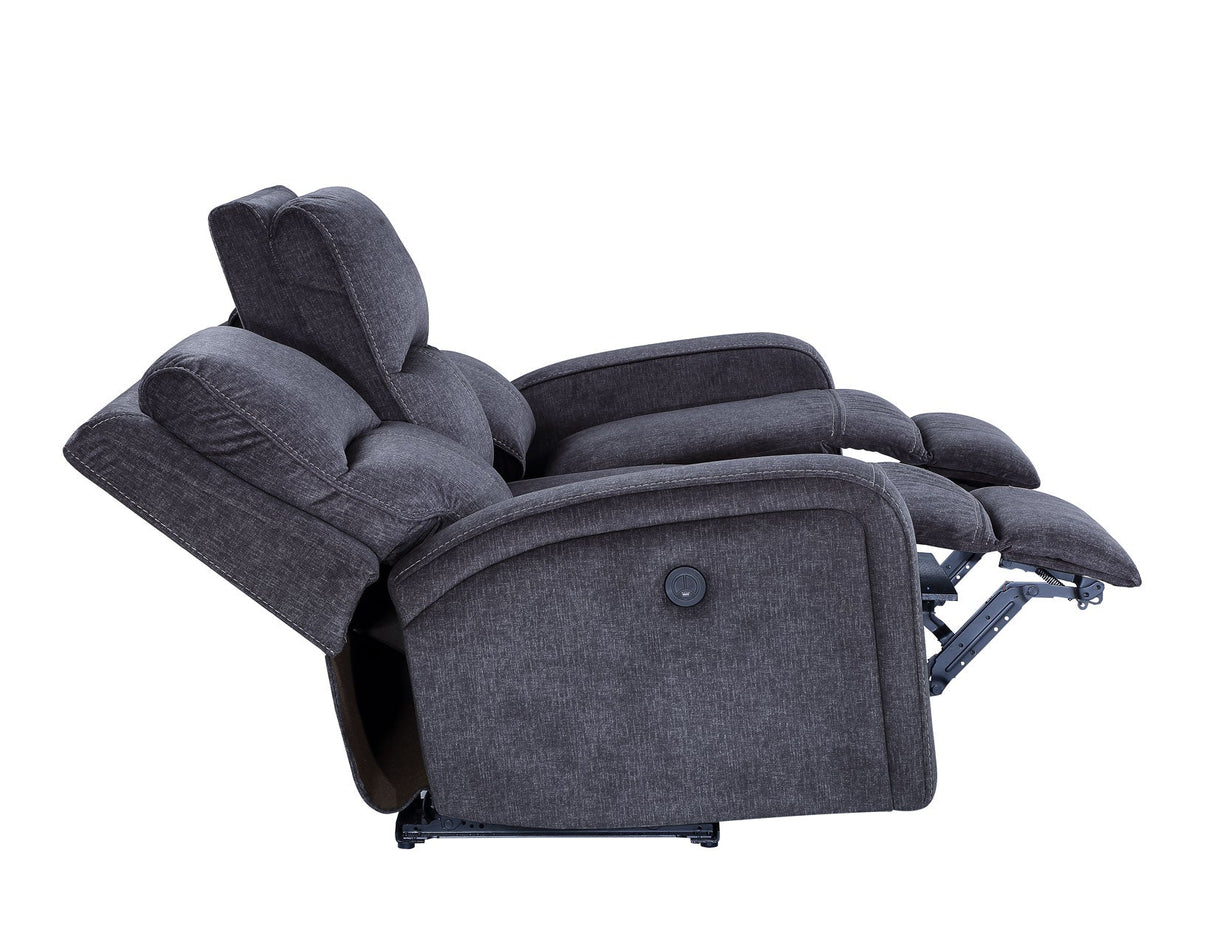 Lovell Charcoal Fabric 3-Piece Power Reclining Set by Steve Silver at Eve Furniture