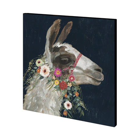 Lovely Llama I by Victoria Borges a Hand Embellished Textured Canvas by Mercana at Eve Furniture