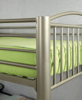 Lovia Metallic Gold Bunk Twin Bed/Full by Furniture of America at Eve Furniture
