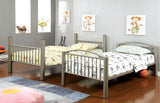 Lovia Metallic Gold Twin/Twin Bunk Bed by Furniture of America at Eve Furniture
