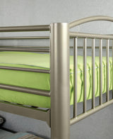 Lovia Metallic Gold Twin/Twin Bunk Bed by Furniture of America at Eve Furniture