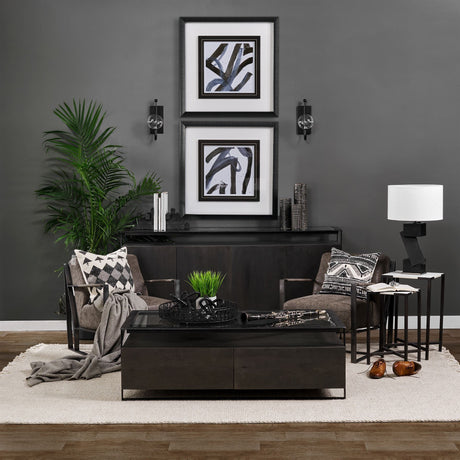 Low Storm II by Mercana Studio a Hand Embellished Textured Framed Art Print Matted under Glass by Mercana at Eve Furniture