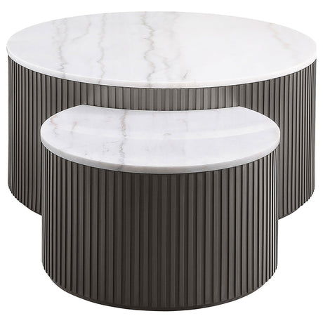 Lowe Charcoal HP0426 2-Piece Nesting Coffee Table by Coaster at Eve Furniture
