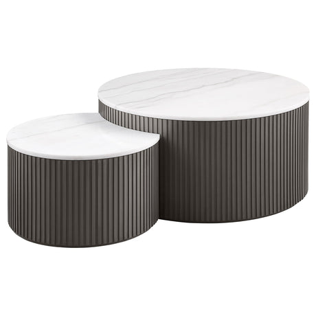 Lowe Charcoal HP0426 2-Piece Nesting Coffee Table by Coaster at Eve Furniture