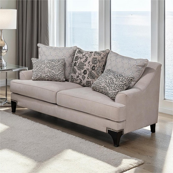 Lowell Taupe Loveseat by Furniture of America at Eve Furniture