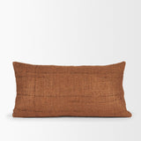 Lowen 14x26 Lumbar Copper Rust Woven Decorative Pillow by Mercana at Eve Furniture