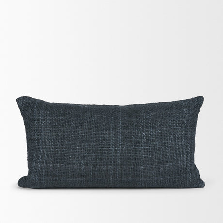 Lowen 14x26 Lumbar Navy Woven Decorative Pillow by Mercana at Eve Furniture