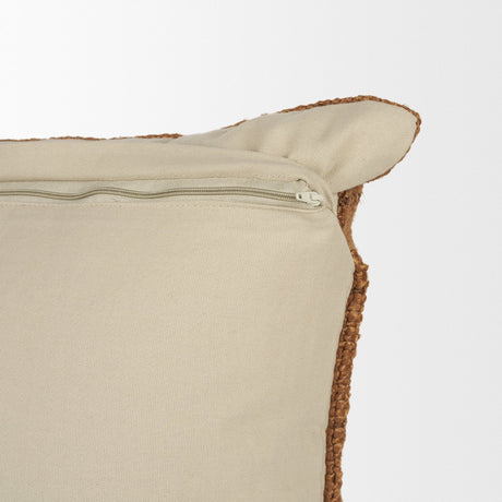 Lowen Square Copper Rust Woven Decorative Pillow by Mercana at Eve Furniture