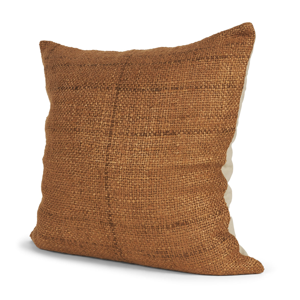 Lowen Square Copper Rust Woven Decorative Pillow by Mercana at Eve Furniture